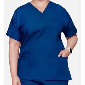 Cherokee Workwear Originals Women's V-Neck Scrub Top 4700 2XL Navy